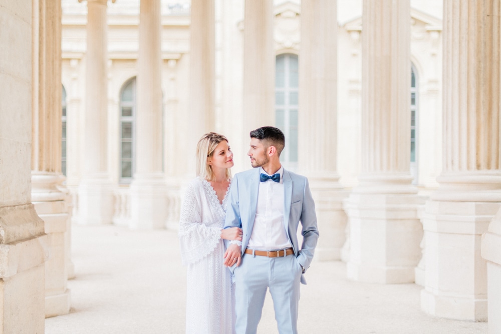 Séance photo de couple au Palais Longchamp de Marseille