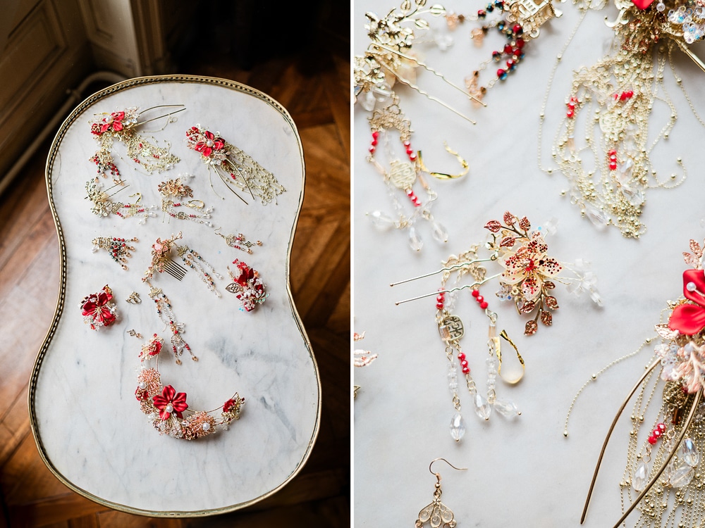 Les bijoux de la mariée au Château de Varennes