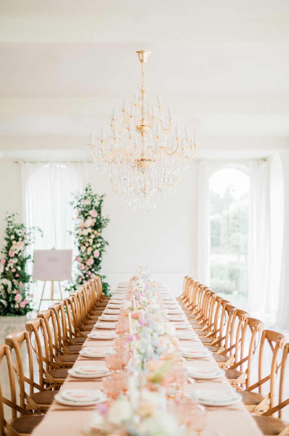 Réception d'un mariage au Château de Varennes, la table d'honneur