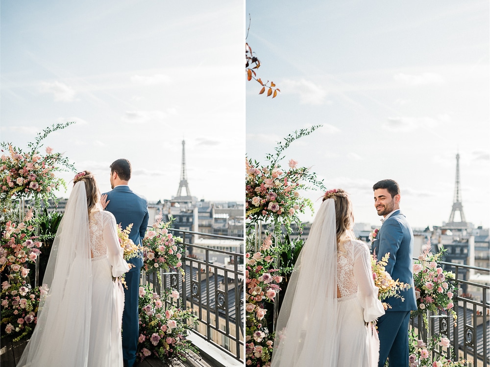 Cérémonie laïque pour un elopement à Paris, à l'Hôtel Marignan