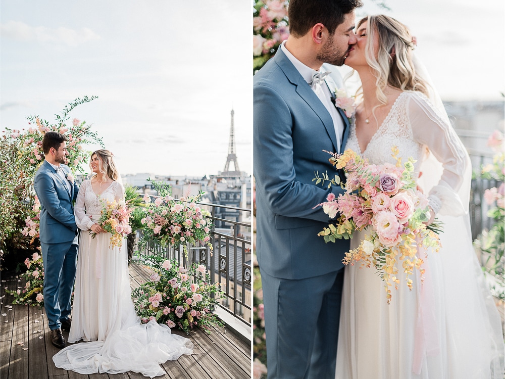 Cérémonie laïque pour un elopement à Paris, à l'Hôtel Marignan