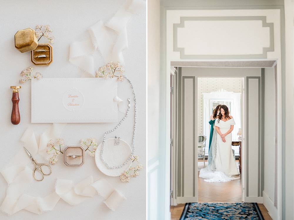 Préparatifs de la mariée au Château d'Aveny