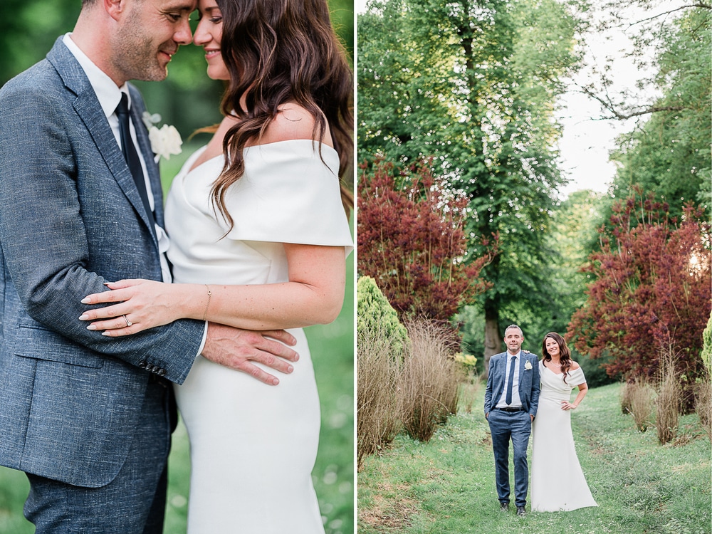 Photos de couple au Château d'Aveny à Vexin-sur-Epte en Normandie lieu de réception de mariage