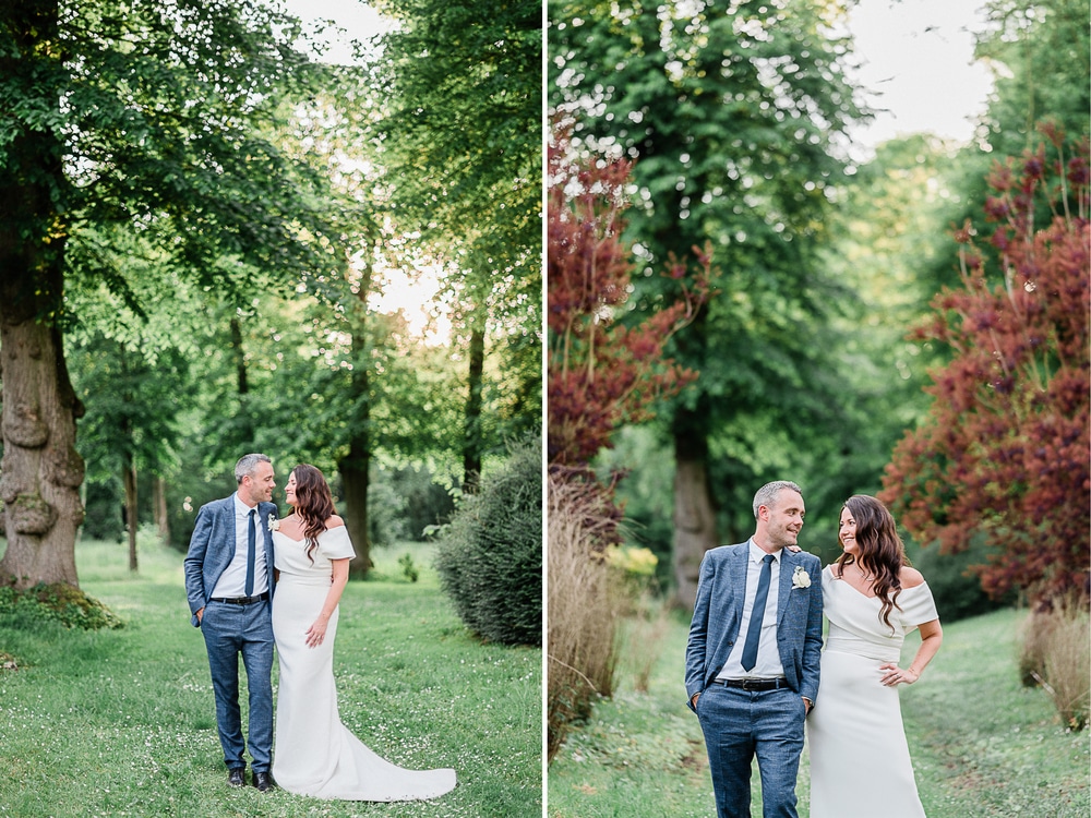 Photos de couple au Château d'Aveny à Vexin-sur-Epte en Normandie lieu de réception de mariage