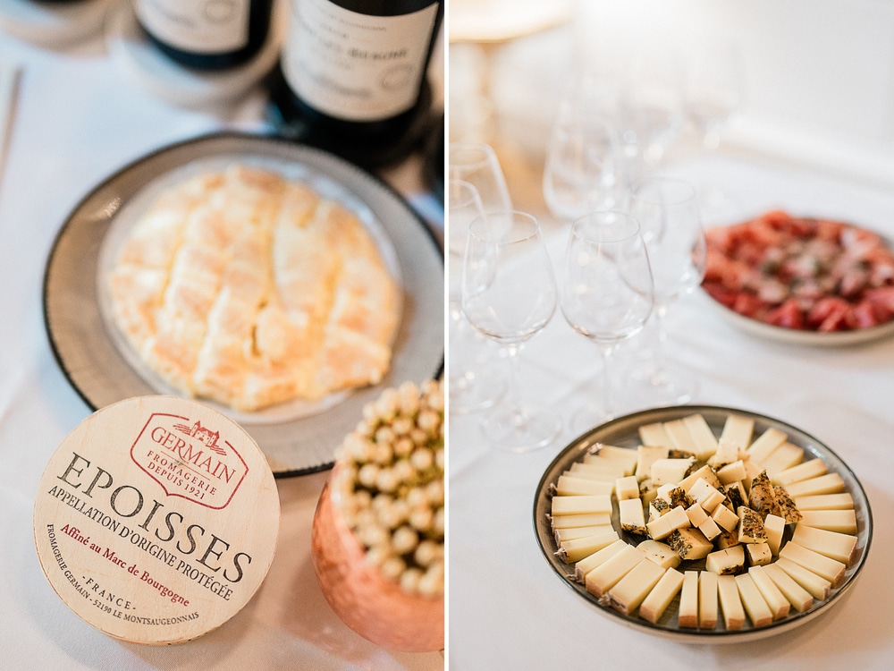 Dégustation de vins et fromages mariage Bourgogne Abbaye de Maizières