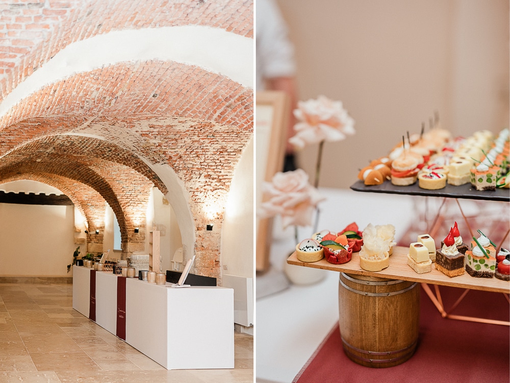 Cocktail mariage élégant Abbaye de Maizières Bourgogne
